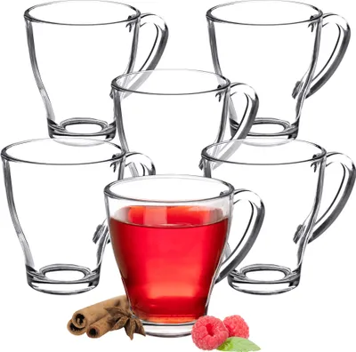 Obrázok produktu pre KADAX poháre na čaj "Rollo", sada 6 pohárov s uchom, 250 ml