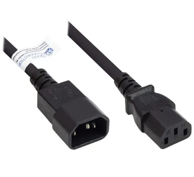 Produktbild von Good Connections Kaltgeräteverlängerung an C13 schwarz 0,5m