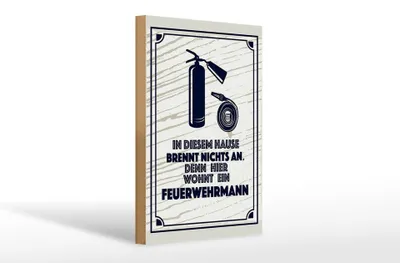Produktbild von Holzschild Spruch 20x30cm In diesem Hause brennt nichts an