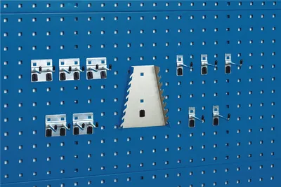 Produktbild von Werkzeughaltersortiment 11-tlg.verz.f.Lochplatten 5Haken/5 Doppelhaken/1Hal.BOTT