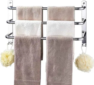 Produktbild von Badkamer Handdoekhalter aus Edelstahl mit Haken Wandmontage für Badezimmer