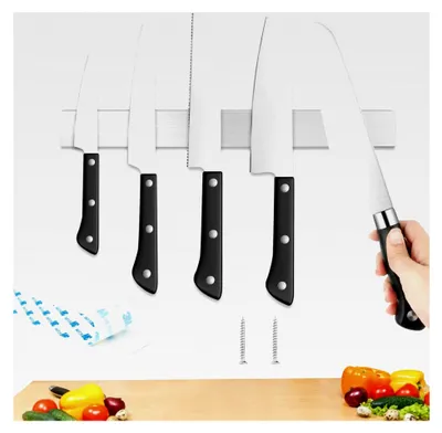 Produktbild von Magnetleiste für Messer 40cm aus Edelstahl, selbstklebend und magnetisch