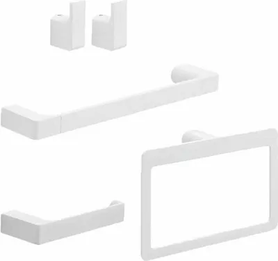 Immagine prodotto di Set 4 accessori bagno a muro bianco opaco  | Giacinto