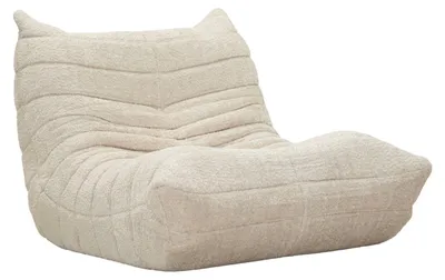 Zdjęcie produktu dla Fotel Mask White – tapicerka Bouclé z wypełnieniem gąbkowym, 103x100x80 cm – Modern Comfort