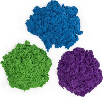 Produktbild von Spin Master 6055453 (2012185) - Kinetic Sand - 2,72 kg Beutel, 3 Farben (grün, lila & blau)
