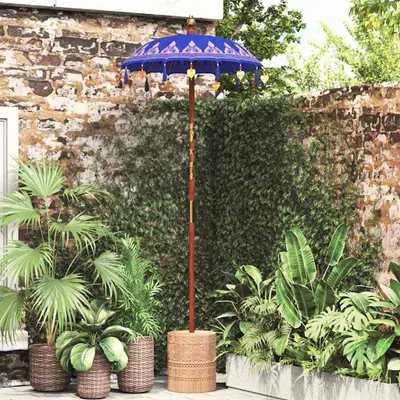 Immagine prodotto di vidaXL Ombrellone balinese blu 125 x 125 x 260 cm