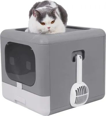 Produktbild von Famanu Katzenklo - Modernes Design mit Lade - Grau