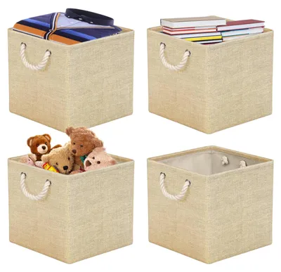 Immagine prodotto di Set di 4 cesti portaoggetti in tessuto (33x33x33 cm)