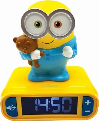 Image de Réveil avec Veilleuse Les Minions en 3D