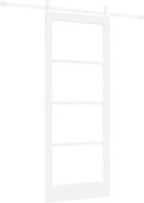 Obrázok produktu pre vidaXL Posuvné dvere ORKDAL, biele, 83 x 202 cm, masívne borovicové drevo a sklo