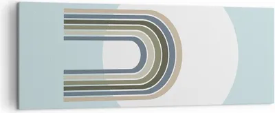 Produktbild von Bild auf Leinwand - Leinwandbild - Einteilig - Formen Rad Linien - 140x50cm - Wand Bild - Wanddeko - Wandbilder - Leinwanddruck - Bilder - Wanddekoration - Leinwand bilder - Wandbild - AB140x50-4608