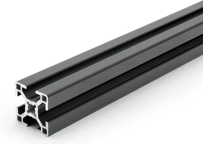 Produktbild von Länge 360mm - Aluminiumprofil schwarz 30x30L B-Typ Nut 8 (leicht). Aluminium Profil 30x30 Alu Profil 30 x 30 Montage- Systemprofil