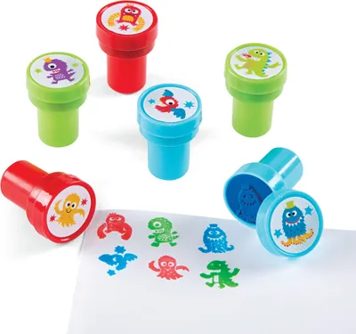 Produktbild von Kinderstempel lustige Monster 6 Stück