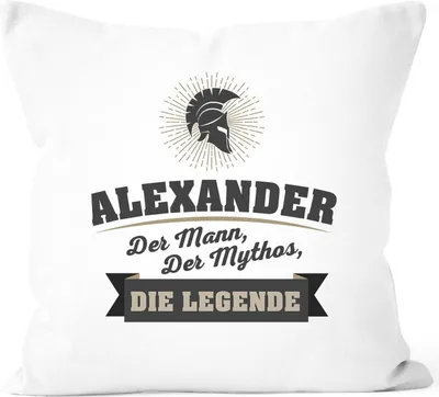 Produktbild von Kissen-Bezug Wunsch-Name Der Mann, der Mytos, die Legende Vatertagsgeschenk personalisierte Geschenke Männer SpecialMe® weiß unisize