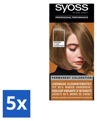 Productafbeelding van 5 x Syoss Pantone haarverf 6-66 Roasted Pecan - Voordeelverpakking - 5 stuks