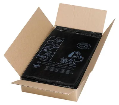 Zdjęcie produktu dla Klasyczne woreczki na psie odchody | 2000 sztuk | HxWxD 20x33x0.01cm | Czarny