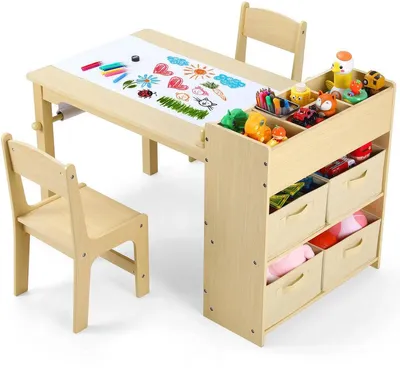 Immagine prodotto di Tavolo per bambini - Tavolo e sedie per bambini - Tavolo per bambini con sedie - Tavolo da gioco per bambini