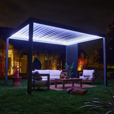 Produktbild von sweeek - Vertikale Lamellenwand 100cm für Pergola Triomphe - Anthrazit