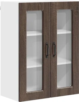 Immagine prodotto di Mobile in vetro da parete PORTO Rovere Marrone 60 x 31 x 80 cm