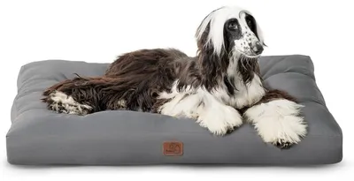 Immagine prodotto di Cuscino per cani XXL, 120x90 cm, grigio scuro, altezza 10 cm, lavabile, imbottito