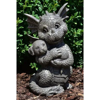 Produktbild von Gartenfigur Gartendrache - Modell Puppy - Fantasy Figur Deko Drache süß