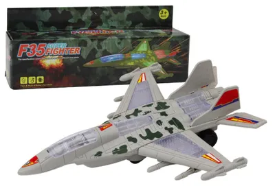 Obrázok produktu pre Myśliwiec Militarny F35 Jeżdżący Światła Dźwięki Szary
