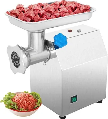 Immagine prodotto di Tritacarne elettrico con 2 lame in metallo - RVS - 120 kg/ora - 850 Watt - Argento