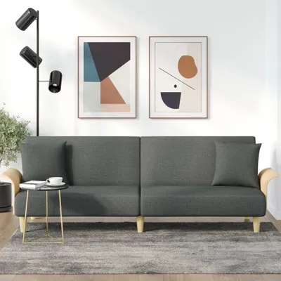 Produktbild von Schlafsofa mit Armlehnen Dunkelgrau Stoff , Schlafsofas Design 2024