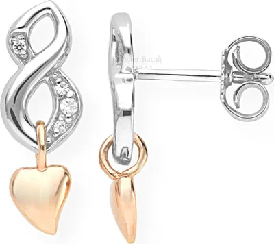 Produktbild von Juwelmalux Ohrstecker 925 Silber Roségold plattiert mit Zirkonia JL20-06-0554