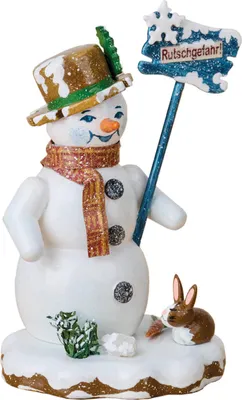 Produktbild von Winterkinder Schneemann "Rutschgefahr" (9cm) von Hubrig Volkskunst