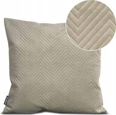 Produktbild von Geronimo | Dekokissen - Beige - 50x50 cm - Gestepptes Kissen - Maschinenwaschbar - Abnehmbarer Bezug - Antiallergisch