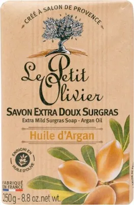 Obrázek produktu pro Argan Oil tuhé mýdlo Extra Mild Surgras Soap pro ženy 250 - Le Petit Olivier