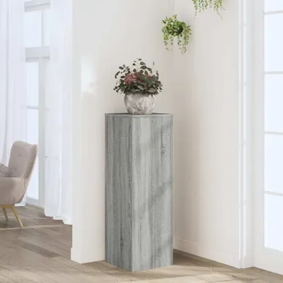 Produktbild von "Rabatt" Garten-Hochbeet/Pflanzkasten/Pflanzenständer - Grau Sonoma 33x33x100 cm Holzwerkstoff - Beete CC23874