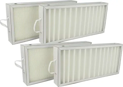 Produktbild von vhbw Filterset kompatibel mit Pluggit Avent P300N, AP300, P300 Lüftungsgerät - Luftfilter G4 / F7 (4 Stück), 35 x 16 x 4,5 cm, Weiß