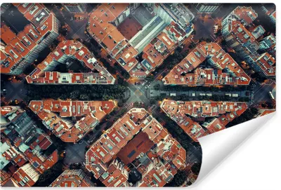 Produktbild von Muralo XXL Vlies FOTOTAPETE Gebäude Aussicht Vogelperspektive 3D Effekt (B) 135 cm x (H) 90 cm Tapete Wandtapete WOHNZIMMER SCHLAFZIMMER 4591