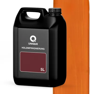 Produktbild von Q UNIQUE Holzimprägnierung Orange 5 L Holzschutz 2 In 1 Grundierung Mit Schutz Farbimprägnierung Imprägniermittel Innen & Außen