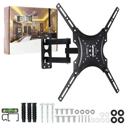 Produktbild von TV Wandhalterung schwenkbar neigbar für Fernseher 32 bis 55 Zoll LCD LED Flachbildfernseher mit VESA 600 x 400 mm bis 30 kg Belastbarkeit 14 -55 Zoll neigbar