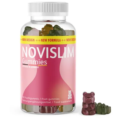 Produktbild von Novislim Gummies | deine genussvolle Unterstützung | in der großen Maxi-Dose | Inhalt 60 Gummies