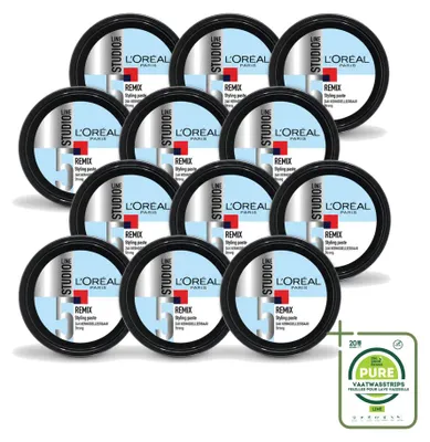 Produktbild von 12 x L'Oréal Paris Studio Line Remix Styling Paste - Starke Fixierung - 150 ml - Großpackung - 12 Stücke