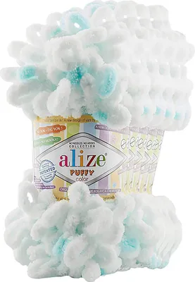 Produktbild von 5 x 100g Strickgarn ALIZE Puffy Color Stricken ohne Nadeln Fingerstrickgarn