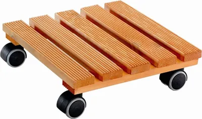 Immagine prodotto di Multiroller KASTANIE naturale 28 x 28 cm 4 ruote doppie, morbide, portata 100 kg