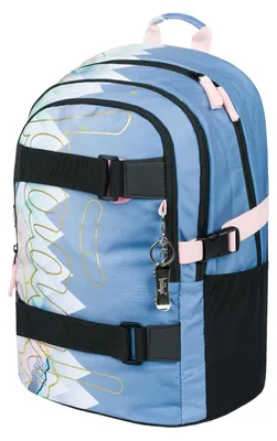 Produktbild von Baagl Schulrucksack Mädchen Teenager Laptopfach Brustgurt - Skate Moon