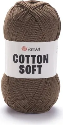 Produktbild von YarnArt Baumwolle Soft Garn, Braun, 600m/100g, Weich & Leicht, Perfekt für Kinderprojekte