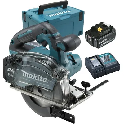 Image de Scie circulaire à métaux 18V + 2 batteries 5Ah + chargeur + coffret MAKPAC - MAKITA - DCS553RTJ