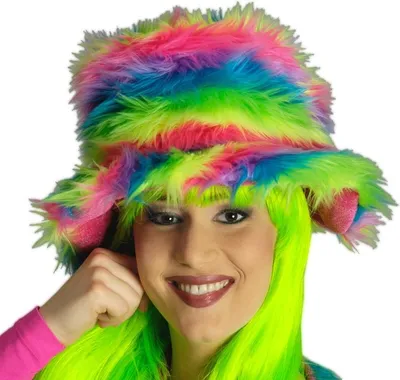 Produktbild von Plüsch-Hut regenbogen