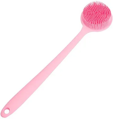 Image de Brosse de douche ergonomique - silicone - 1 pièce - 38 cm x 8,4 cm