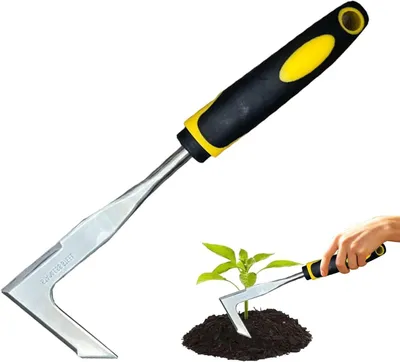Immagine prodotto di Raschietto per erbacce per pavimentazioni - Diserbante per giardini - Per rimuovere le erbacce - Manico ergonomico - 346 cm - Metallo