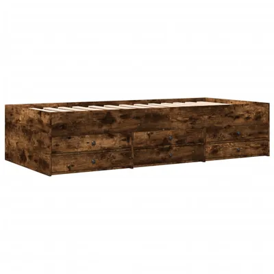 Produktbild von Tagesbett mit Schubladen ohne Matratze Räuchereiche 75x190 cm