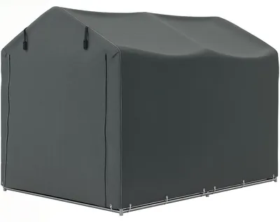 Produktbild von Gartenhaus 2 x 1,6 x 1,65 m, Fahrradunterstand, verzinktes Metallgestell, wasserdicht, UV-best?ndig, dunkelgrau