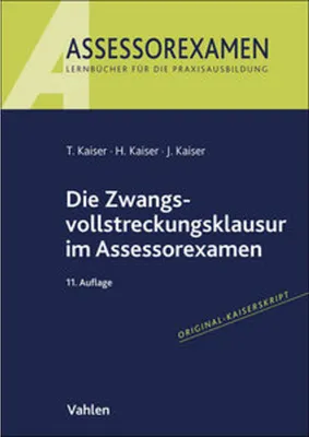 Zdjęcie produktu dla Die Zwangsvollstreckungsklausur im Assessorexamen